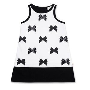 Kate Spade Sleeveless Bow Tie Dress, Black and White, 5